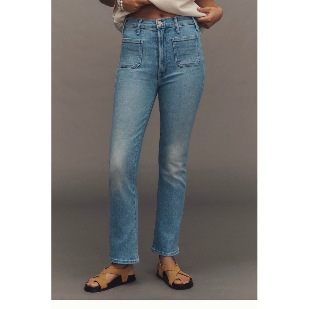 MOTHER Jeans NWT Hustler Patch Pocket Ankle Sz 28 $268 Anthropologie Retro